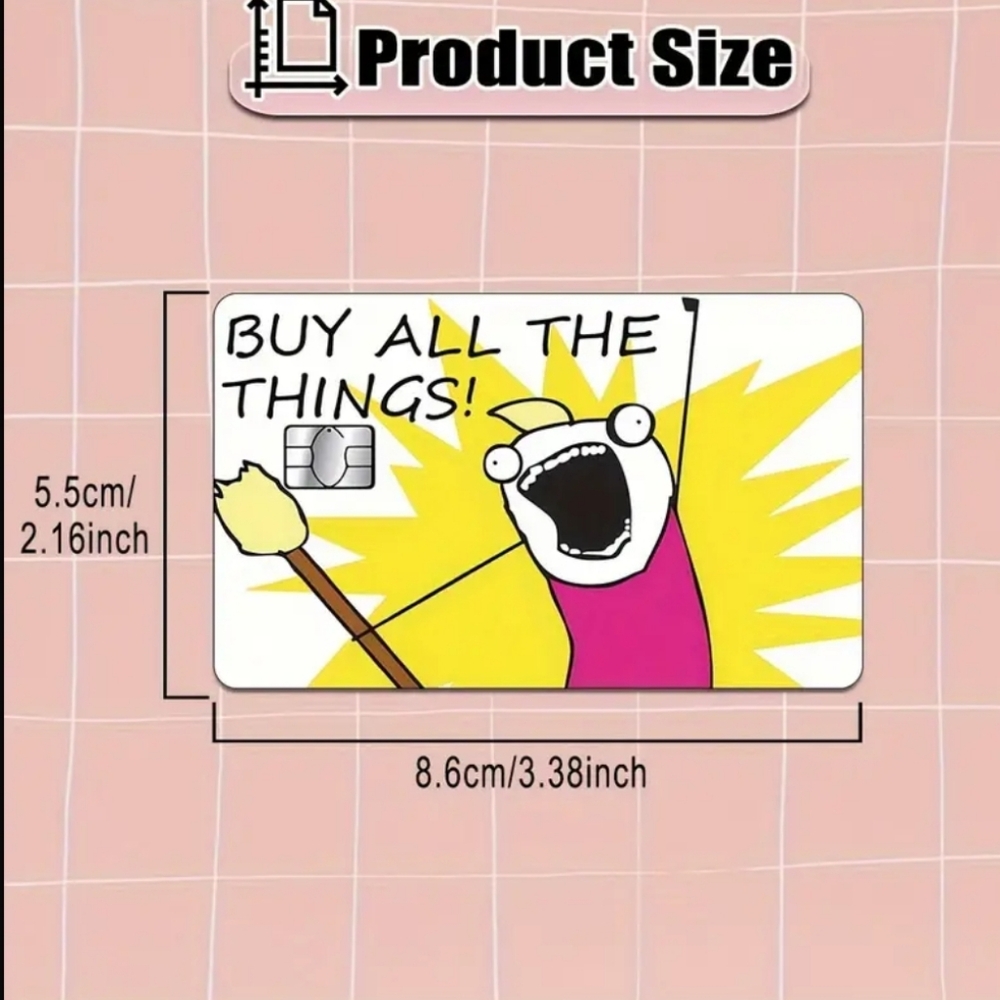 🌟FUNNY VINYL CREDIT CARD STICKER - Picture 3 of 4